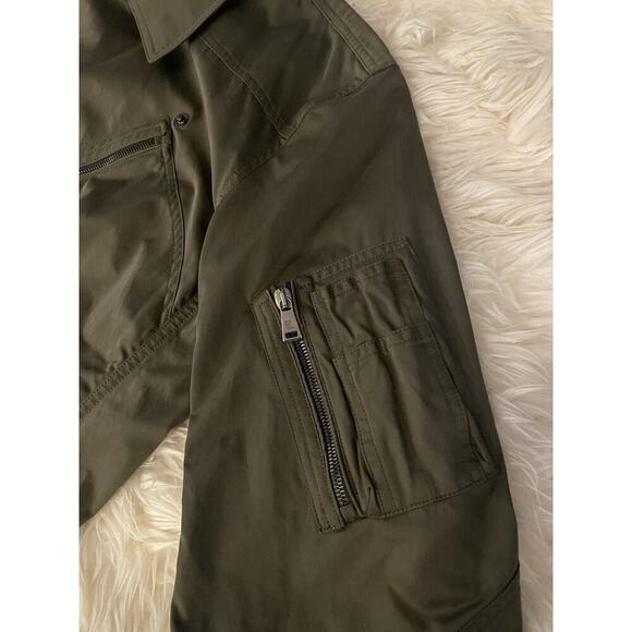 Ralph Lauren Purple Label Men’s Biker Bomber Jacket XL Green Zip Coat RRL Polo - Picture 10 of 16